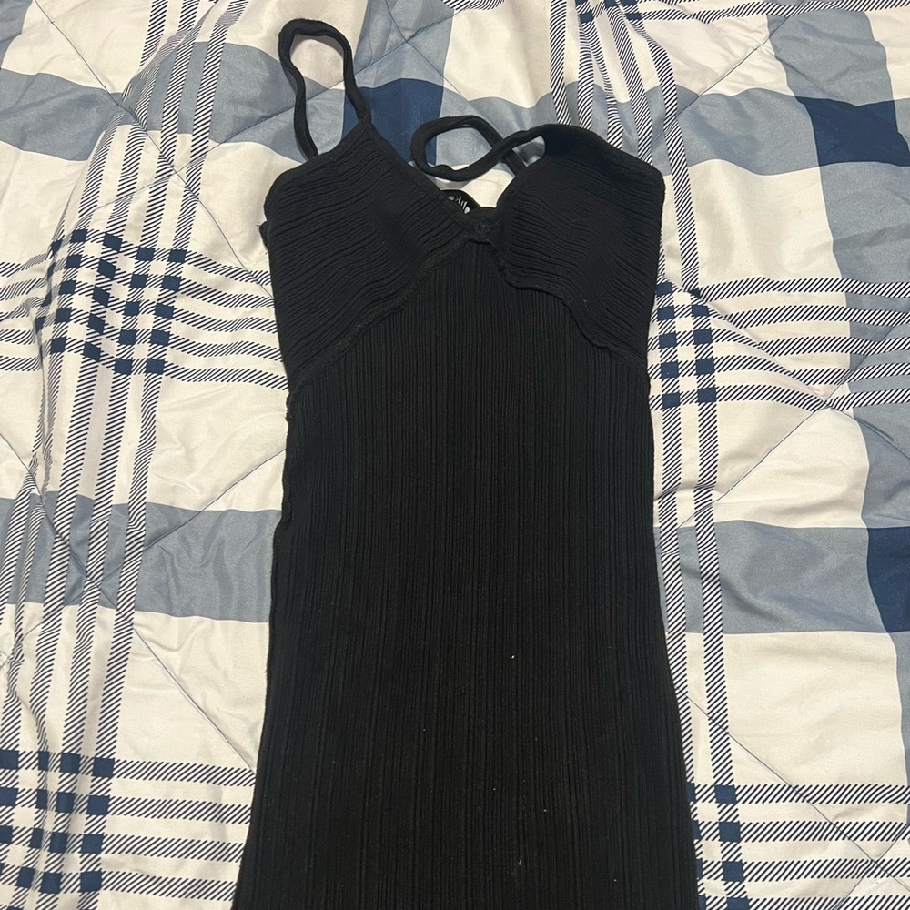 BERSHKA BABY DOLL BODY CON DRESS XS KNITTED - Picture 4 of 4